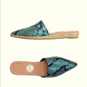 RAS Turquoise Mule Flats size 7 NIB